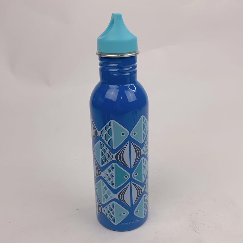 Vera Bradley Aluminum Drinkware Tumbler Travel Cup Blue Fish